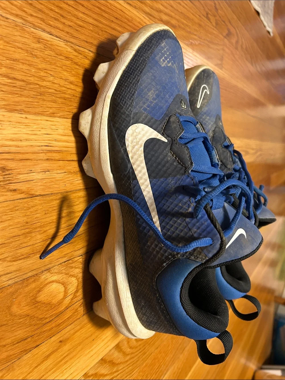Nike Kids Blue and White Baseball cleats